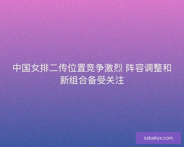 中国女排二传位置竞争激烈 阵容调整和新组合备受关注